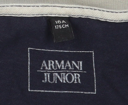 Armani Junior Boys Black T-Shirt Size 16 Years
