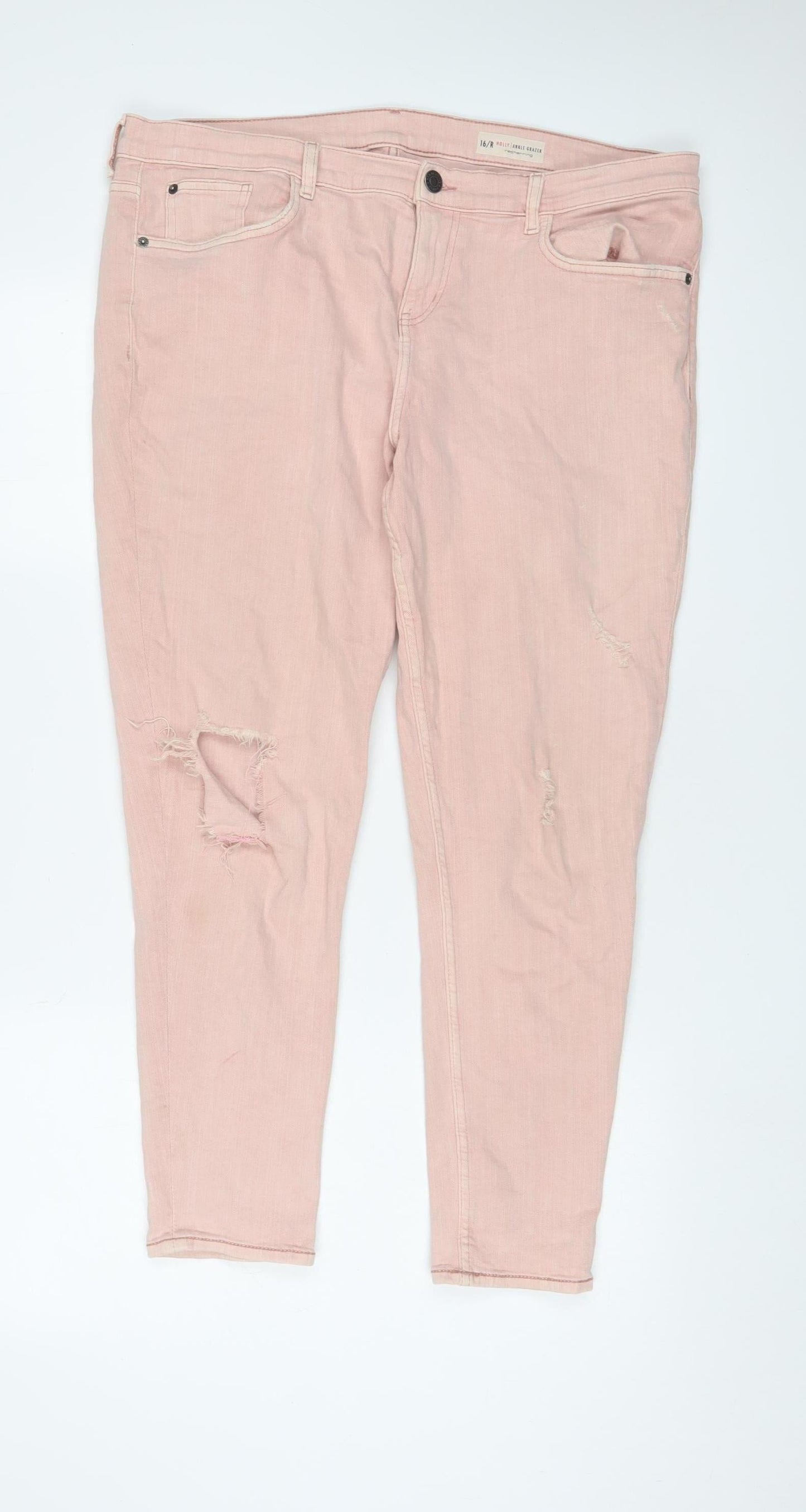 Red Herring Women's Pink Skinny Jeans Size 16