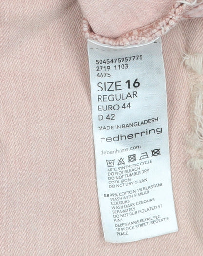 Red Herring Women's Pink Skinny Jeans Size 16