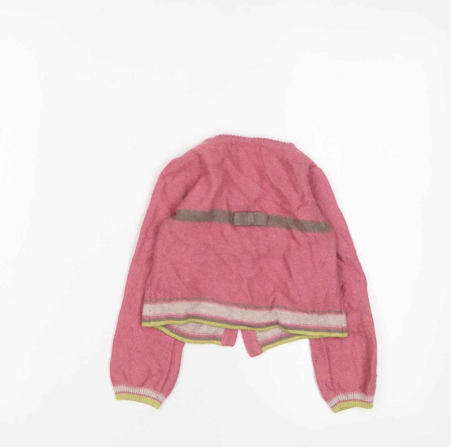 Kenzo Girls Pink Cardigan 4 Years, Cotton Blend, Embroidered