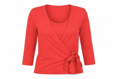 Womens UK Size M Lakeland Red Wrap Wrap