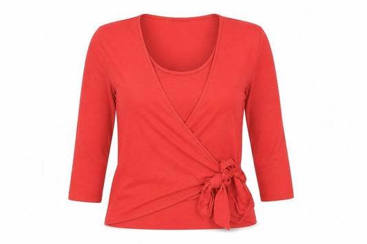 Womens UK Size M Lakeland Red Wrap Wrap