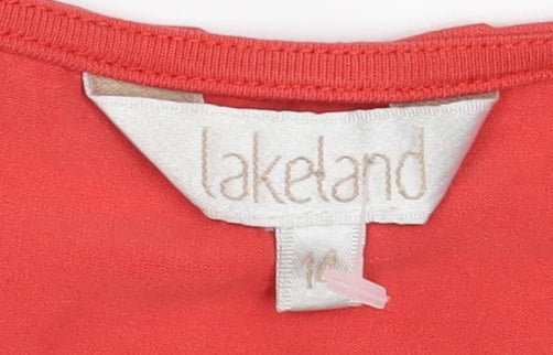 Womens UK Size M Lakeland Red Wrap Wrap