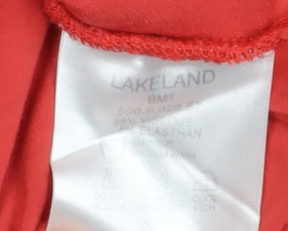 Womens UK Size M Lakeland Red Wrap Wrap