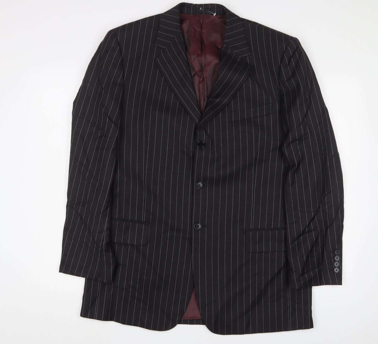 Mens UK Size 42 Dehavilland Regular Black Suit Jacket