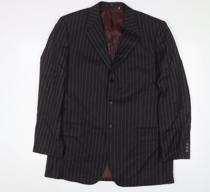 Mens UK Size 42 Dehavilland Regular Black Suit Jacket