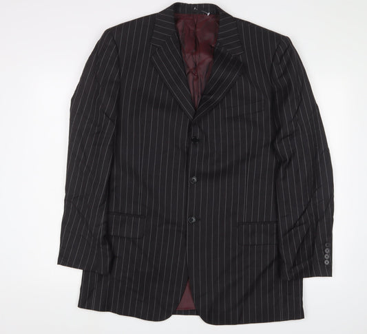 Mens UK Size 42 Dehavilland Regular Black Suit Jacket