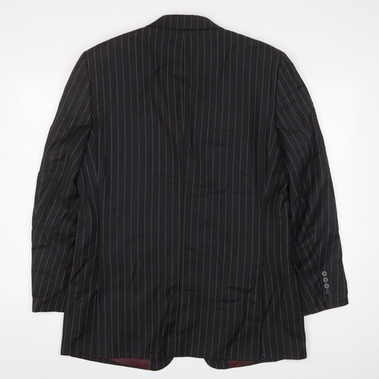 Mens UK Size 42 Dehavilland Regular Black Suit Jacket