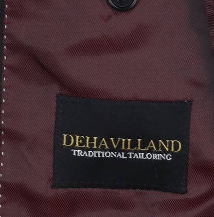 Mens UK Size 42 Dehavilland Regular Black Suit Jacket