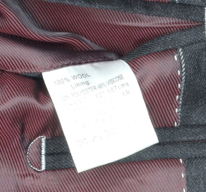 Mens UK Size 42 Dehavilland Regular Black Suit Jacket