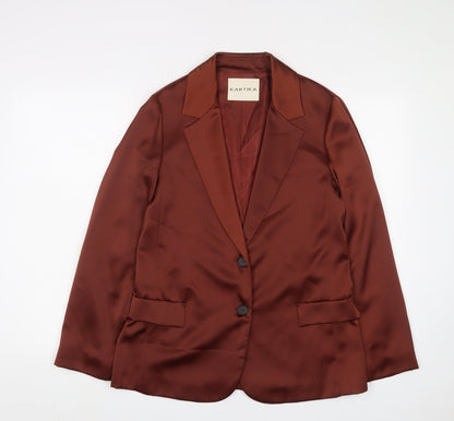 Kartika Women's Brown Satin Blazer Size 16