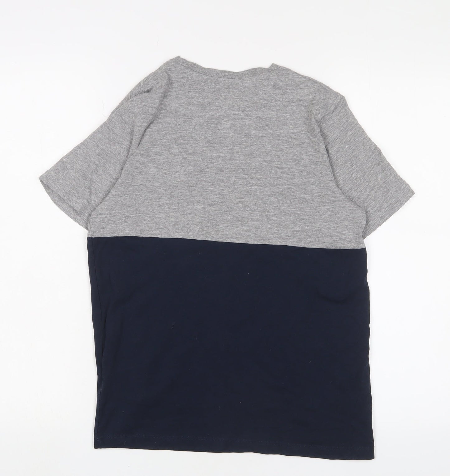 Jack & Jones Boys Grey Black Colourblock T-Shirt, Size 14 Years