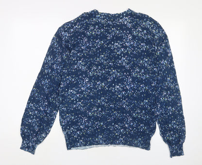 Womens UK Size L Monsoon Blue Pullover Jumper