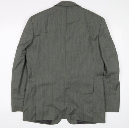 Dunn & Co Mens Green Stripe Blazer 40R Classic