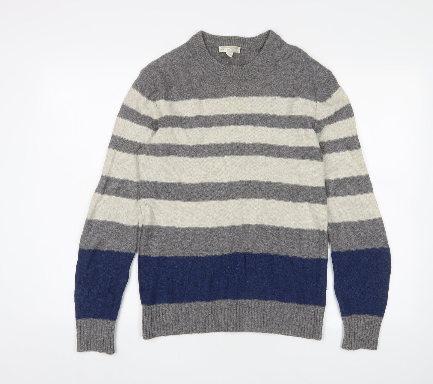 Gap Men's XS Grey Striped Wool Pullover