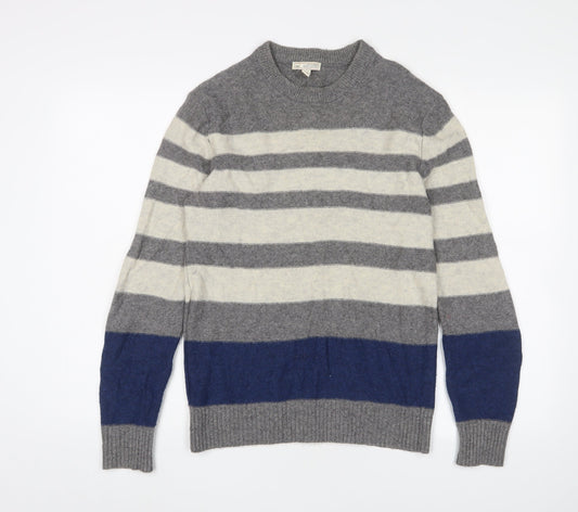 Gap Men's XS Grey Striped Wool Pullover