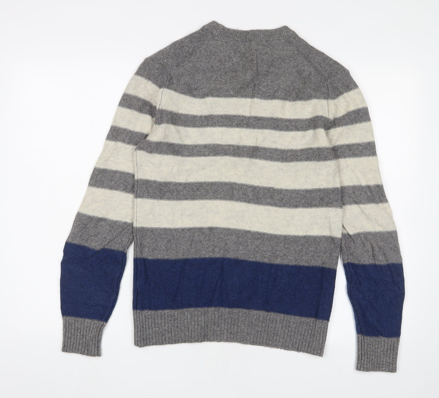 Gap Men's XS Grey Striped Wool Pullover
