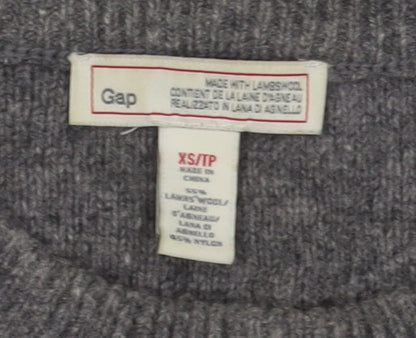 Gap Men's XS Grey Striped Wool Pullover