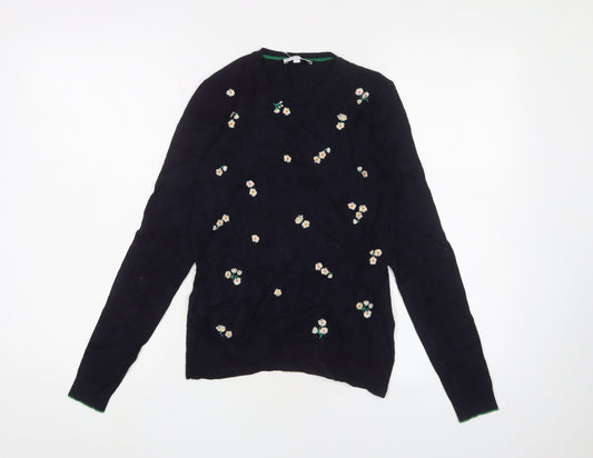 Womens UK Size 4 Warehouse Blue Pullover Jumper