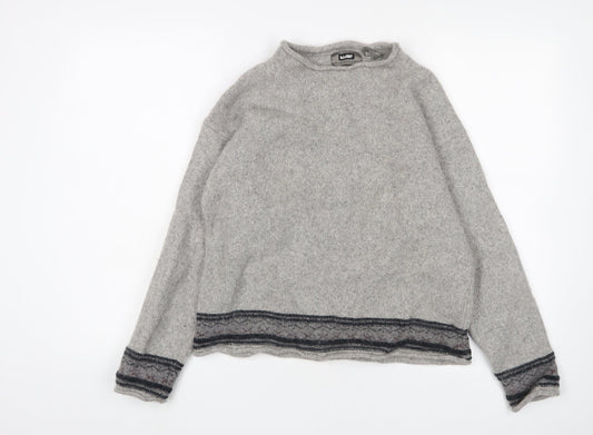 Additional front view of Wilke Rodriguez Grey Lambswool jumper XL unisex