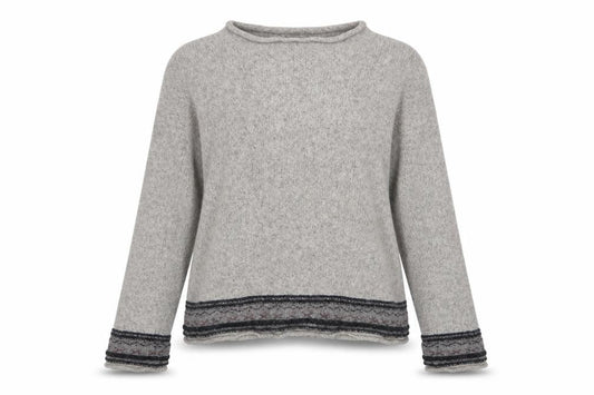 Front view of Wilke Rodriguez Grey Lambswool jumper XL unisex
