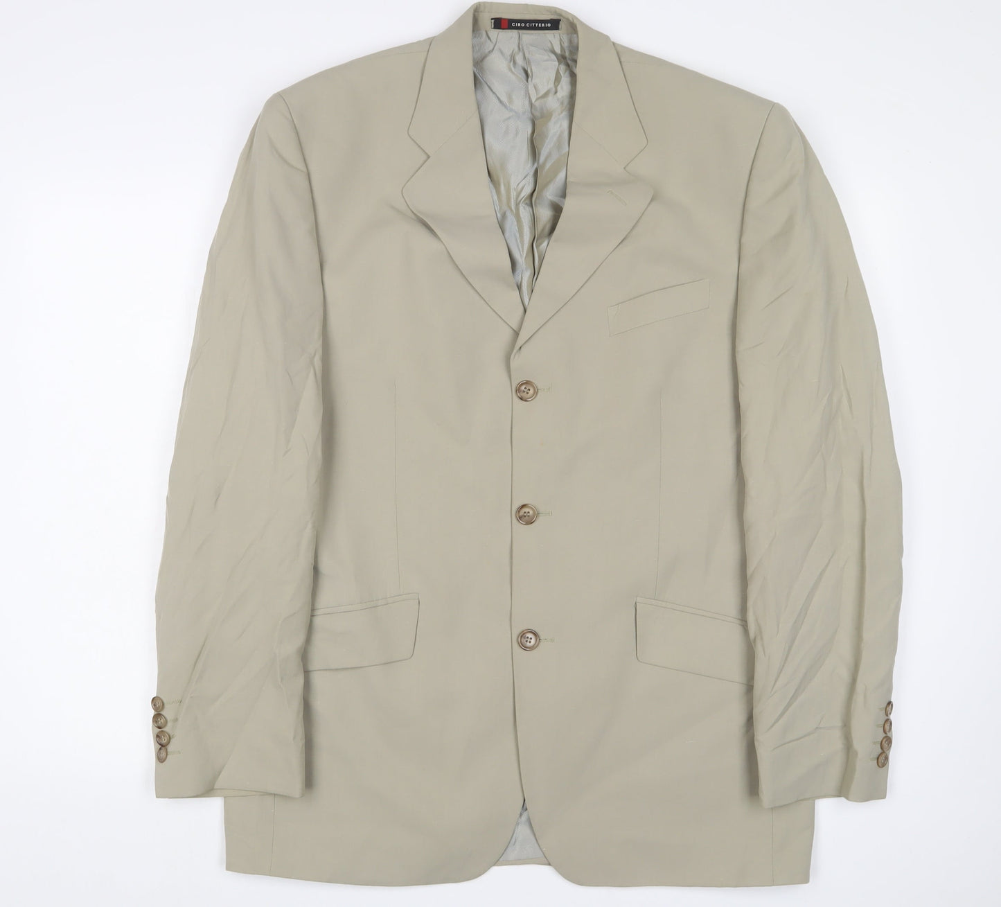Mens UK Size 38L Ciro Citterio Regular Beige Suit Jacket