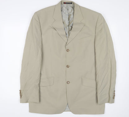 Mens UK Size 38L Ciro Citterio Regular Beige Suit Jacket