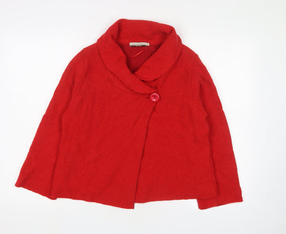 Womens UK Size S Chiaramente Red Cape Jumper