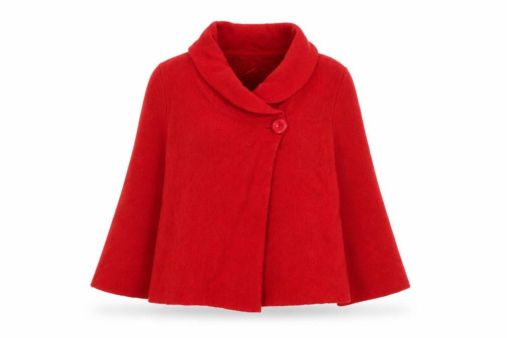 Womens UK Size S Chiaramente Red Cape Jumper