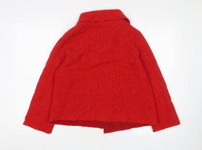 Womens UK Size S Chiaramente Red Cape Jumper
