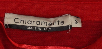 Womens UK Size S Chiaramente Red Cape Jumper