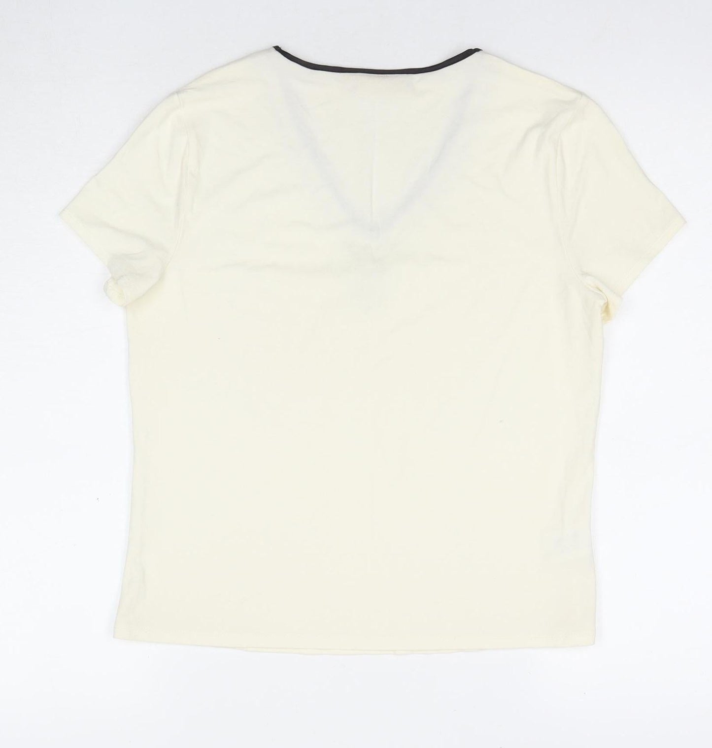 Womens UK Size M CC Ivory Basic T-Shirt