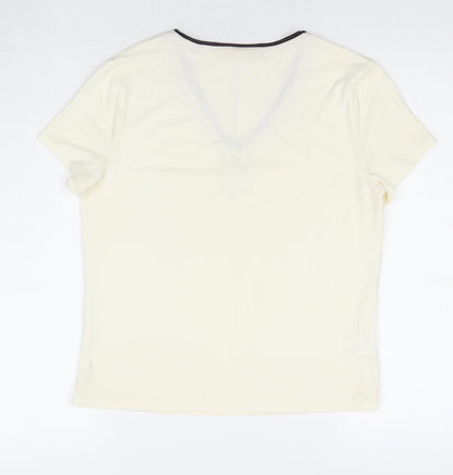 Womens UK Size M CC Ivory Basic T-Shirt
