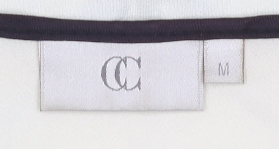 Womens UK Size M CC Ivory Basic T-Shirt