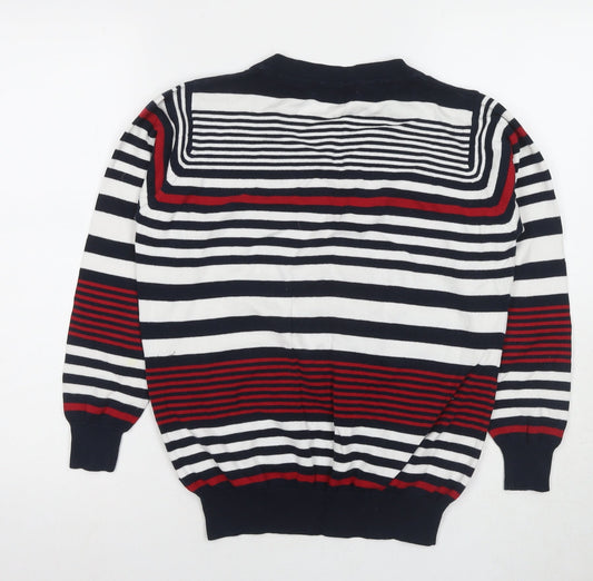 EWM Women's Multicoloured Stripe Pullover Jumper M