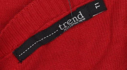Trend Red Wrap Jumper for Women in One Size