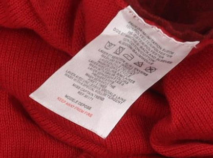 Trend Red Wrap Jumper for Women in One Size