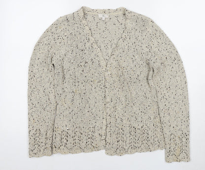 Womens UK Size S CC Beige Cardigan Jumper