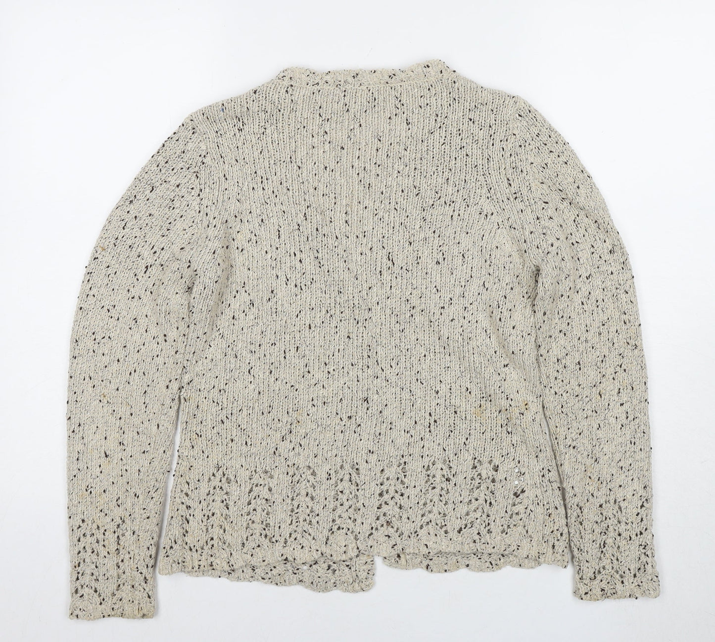 Womens UK Size S CC Beige Cardigan Jumper