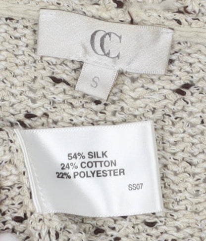 Womens UK Size S CC Beige Cardigan Jumper