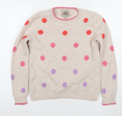 Arabella & Addison Women's Beige Polka Dot Jumper S
