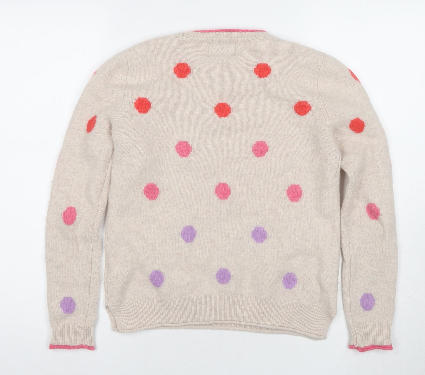 Arabella & Addison Women's Beige Polka Dot Jumper S