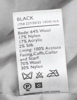 Womens UK Size 18 Berkertex Black Overcoat