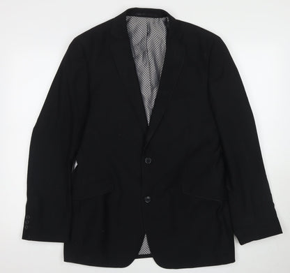 Mens UK Size 40 Lambretta Regular Black Suit Jacket