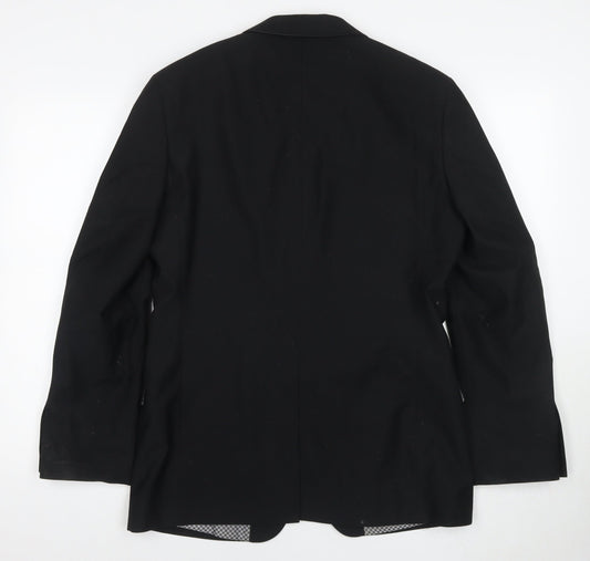 Mens UK Size 40 Lambretta Regular Black Suit Jacket