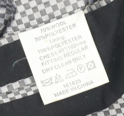 Mens UK Size 40 Lambretta Regular Black Suit Jacket