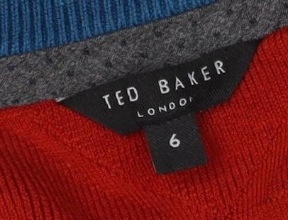 Ted Baker Men's Red Pullover Jumper Size 10