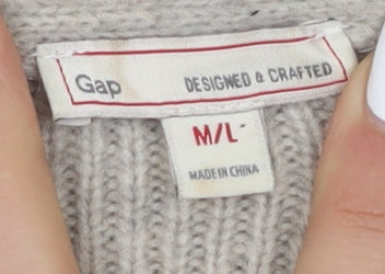 Womens UK Size M Gap Beige Cardigan Jumper