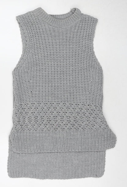 Womens UK Size M/L QED London Grey Vest Jumper