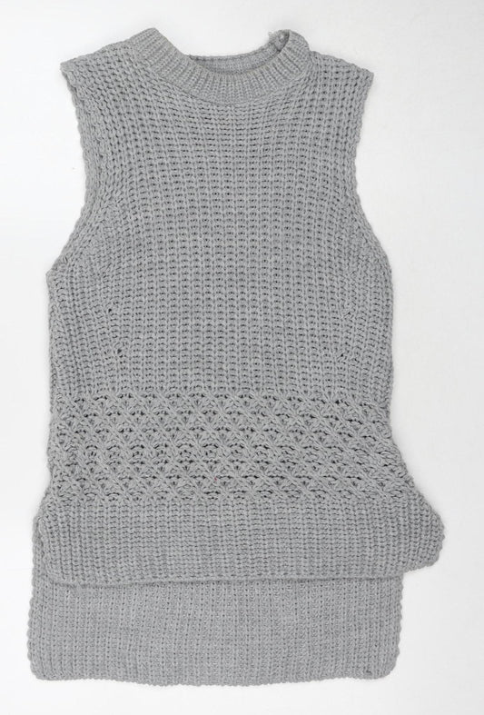 Womens UK Size M/L QED London Grey Vest Jumper